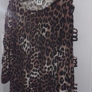Anne Klein Leopard Print Blouse